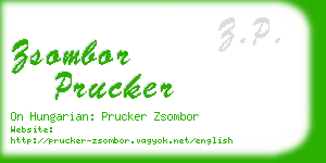 zsombor prucker business card